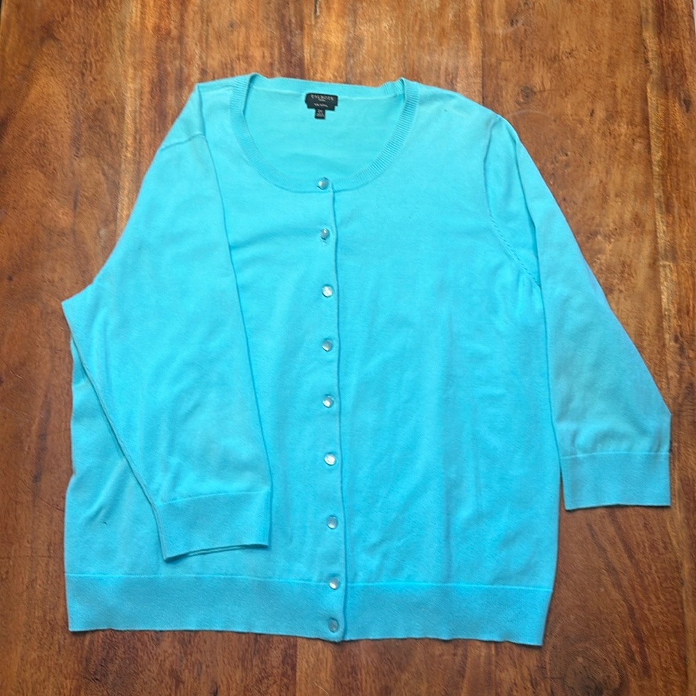 Talbots lightweight Pima cotton cardigan